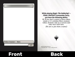 BLANK Hero Token - (Final Fantasy Commander Party Event)